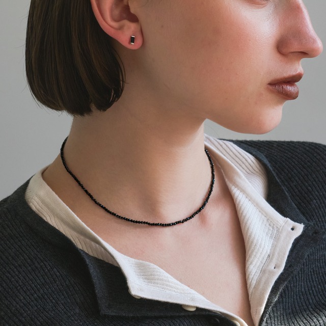 10/9(金)21時新作発売* silver925 black glass necklace