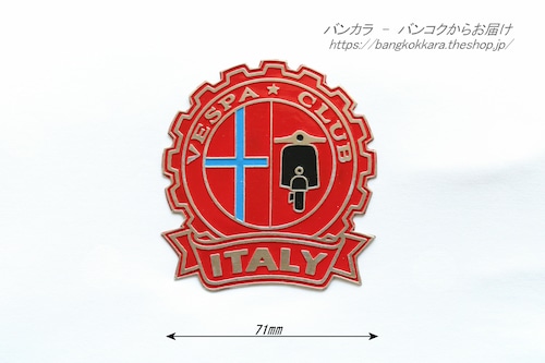 「VESPA CLUB ITALY　スティール・ロゴ　社外品」
