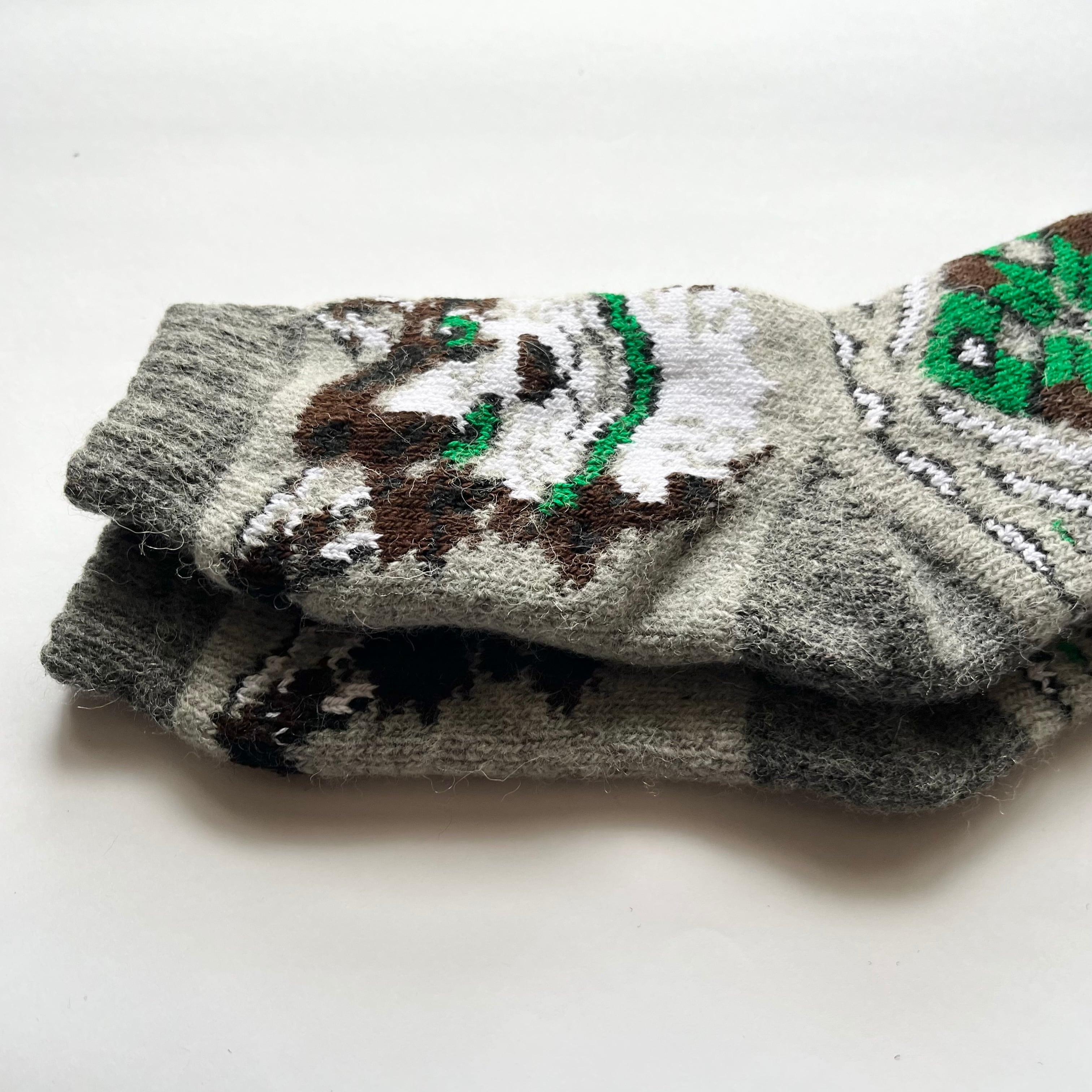 ウクライナ支援/ウールソックス(ネコ柄)