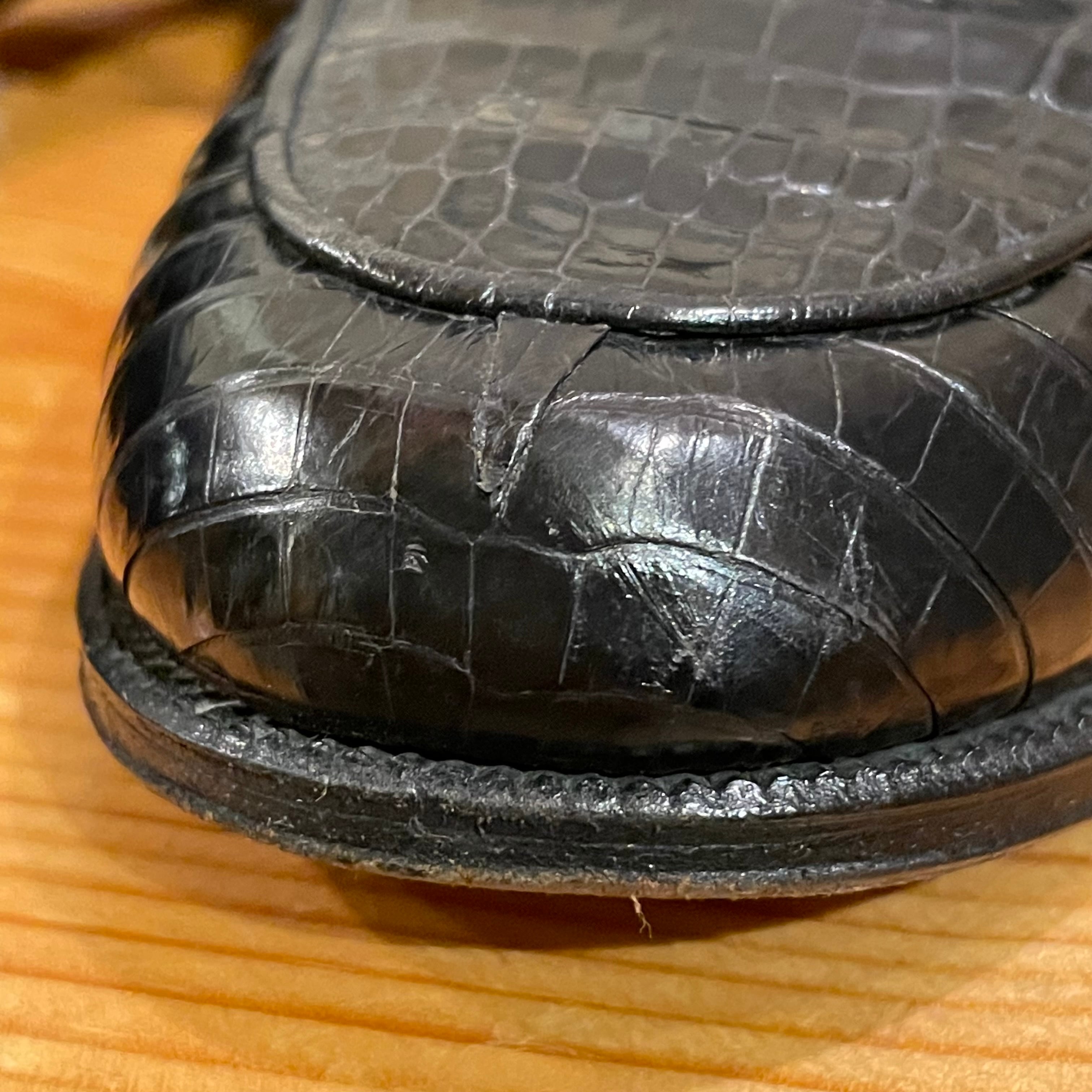 Tanino crisci size36 “black alligator coin loafer” イタリア製