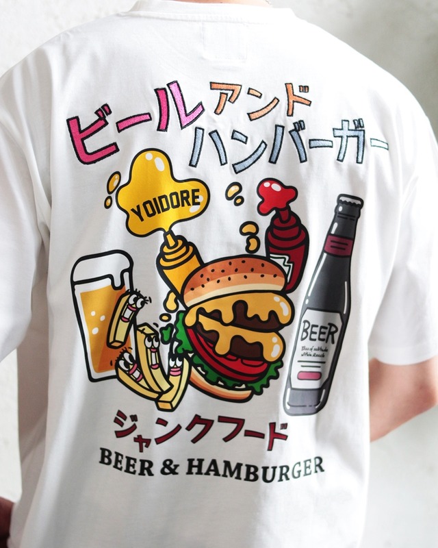 【YOIDORE】ビールとジャンクフード TEE　(260605)