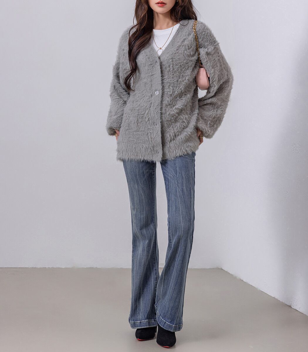 宅配便】シワ加工フレアデニム／pants600 | DAY CLOSET｜ レディース