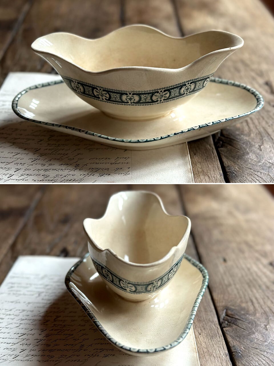 ソーシエール SALINS窯 クローバー 1900年代前期 | Brocante de La