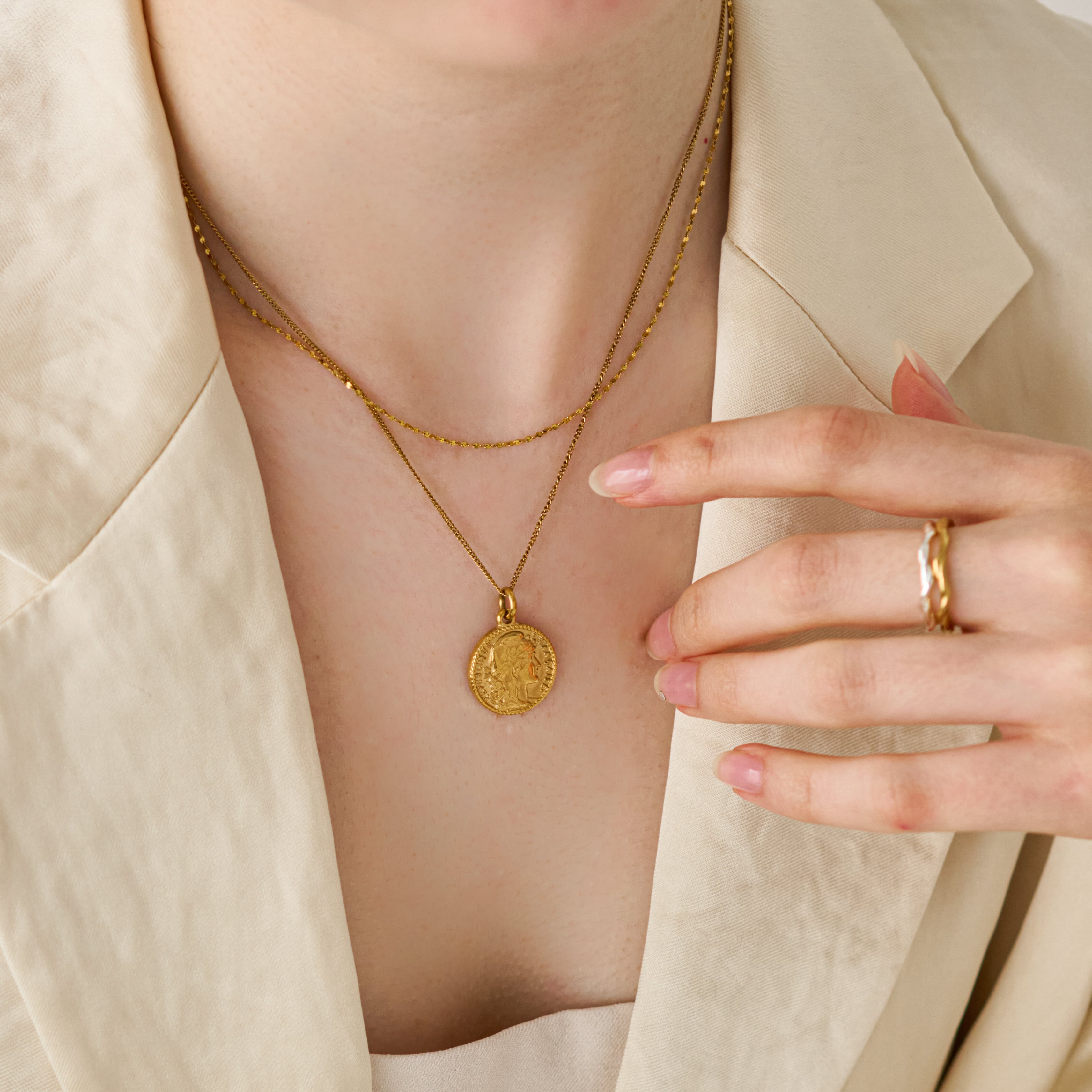 再入荷* stainless coin necklace SN087 | RIN. accessory