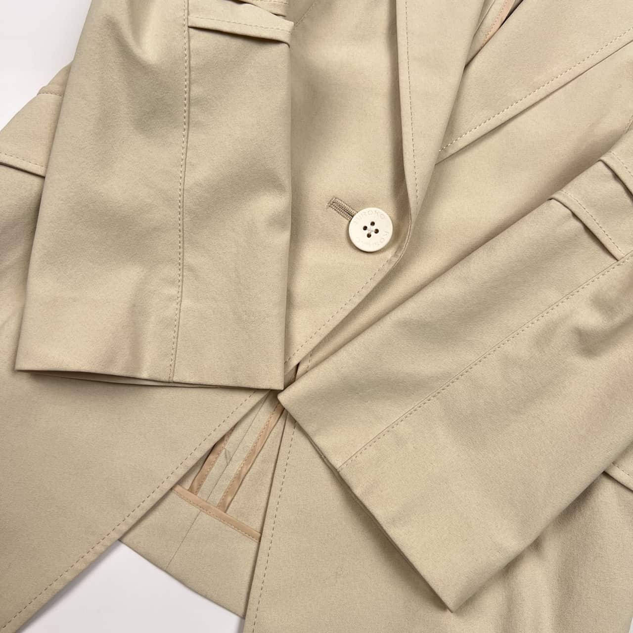 リネン混 HIROKO KOSHINO ヒロココシノ テーラードジャケット 9/アイボリー 系 レディース