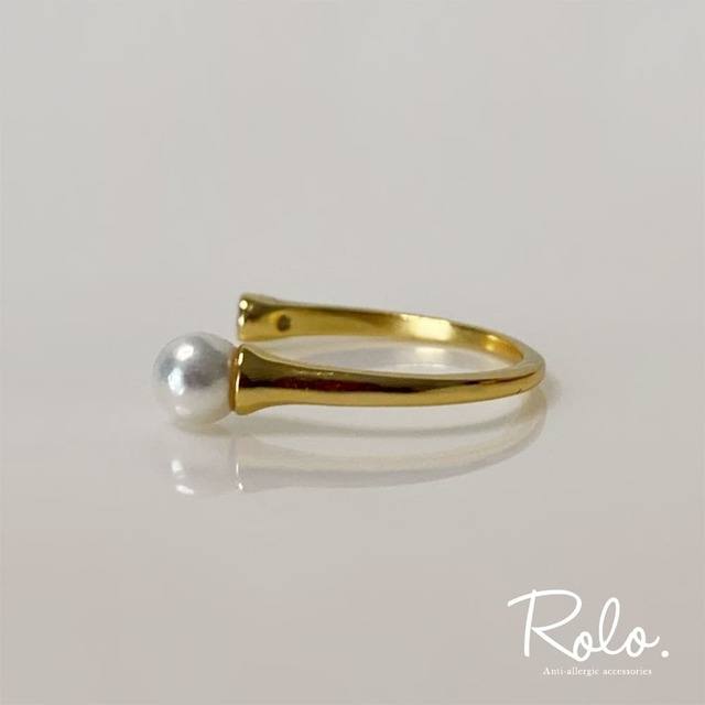 パール×ジルコン フォークリング SV925