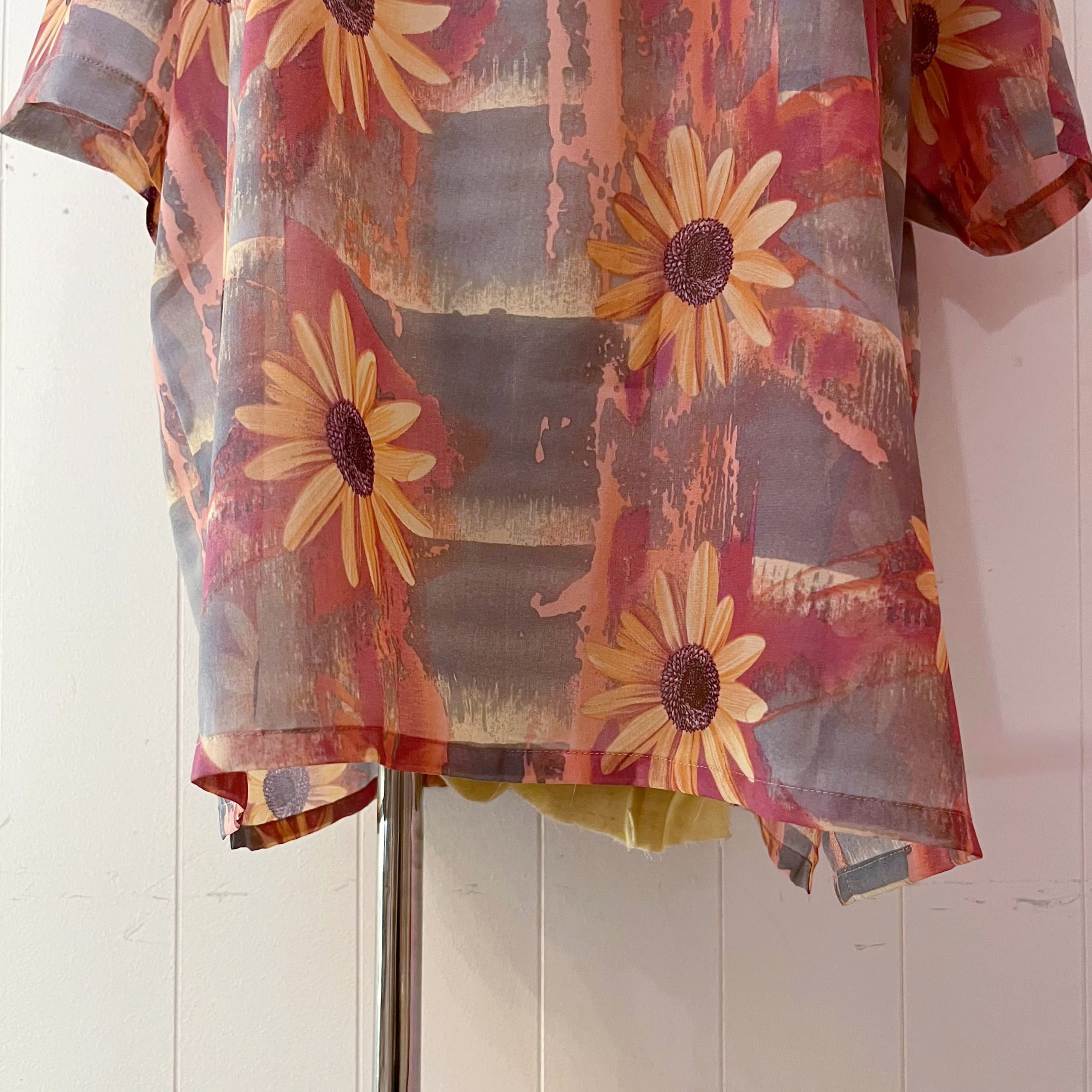 sunflower sheer blouse