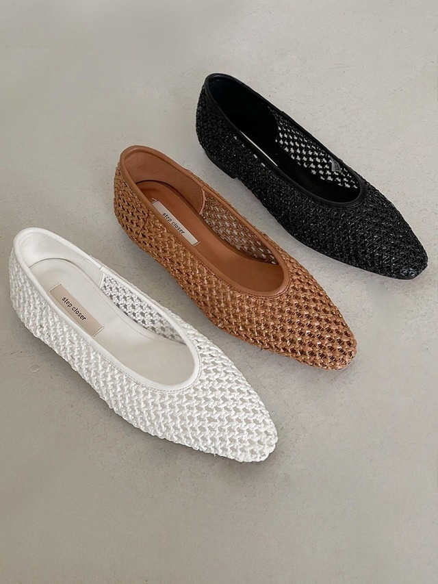 Woven Pointed Toe Flats