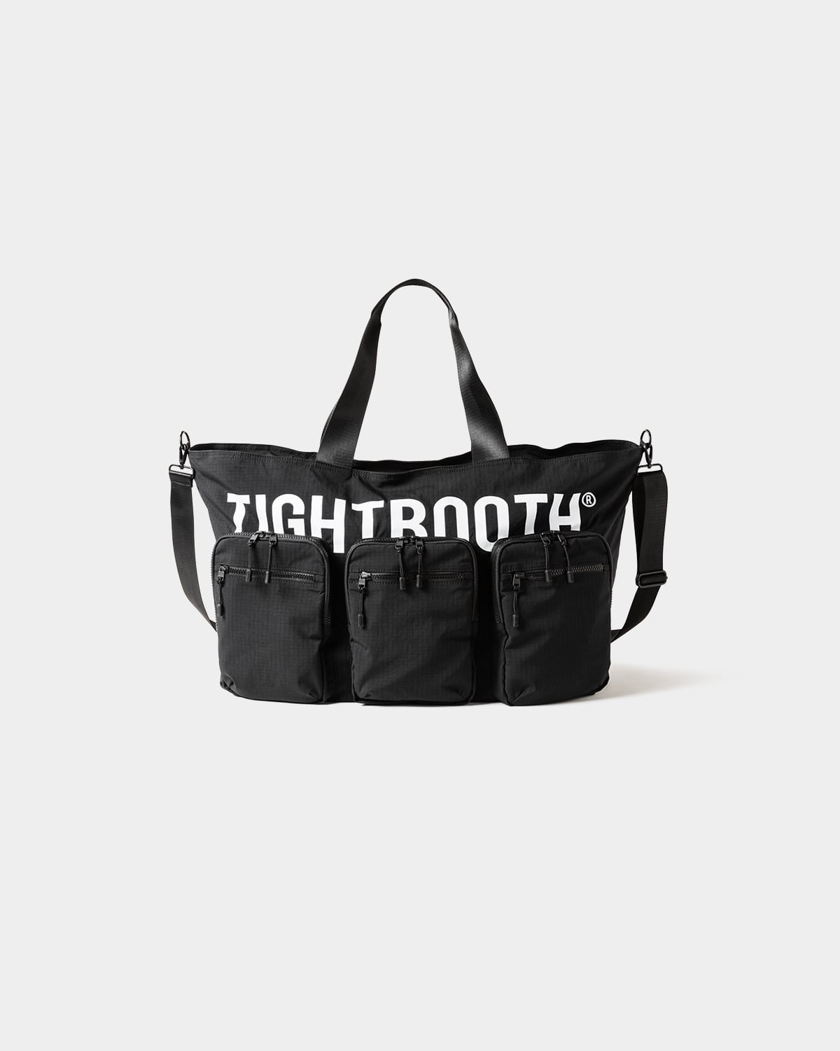 TIGHTBOOTH / TRIPLE POCKET RIPSTOP BIG TOTE / BLACK