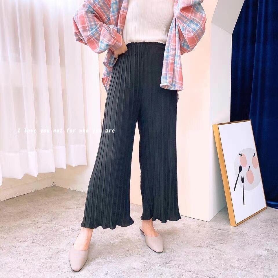 プリーツワイドパンツ　　AJ−22003-8898