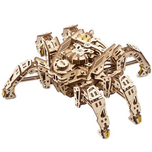 【特価処分】Ugears ヘキサポッドエクスプローラー 70158 木製パズル 接着剤工具不要 立体パズル 組立説明図付