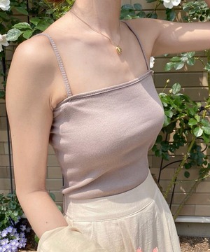 《即納商品》square camisole (cream / mint / gray / cocoa / black)