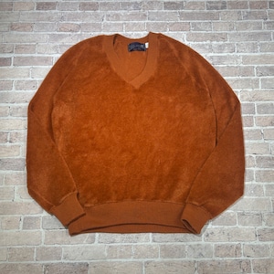 1970s TROI HILL PILE V-NECK SWEAT SHIRT USA製