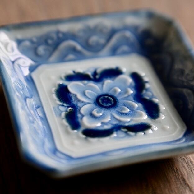 52005】 伊万里染付 豆皿 (1枚） / Imari Pea Plate Sometsuke