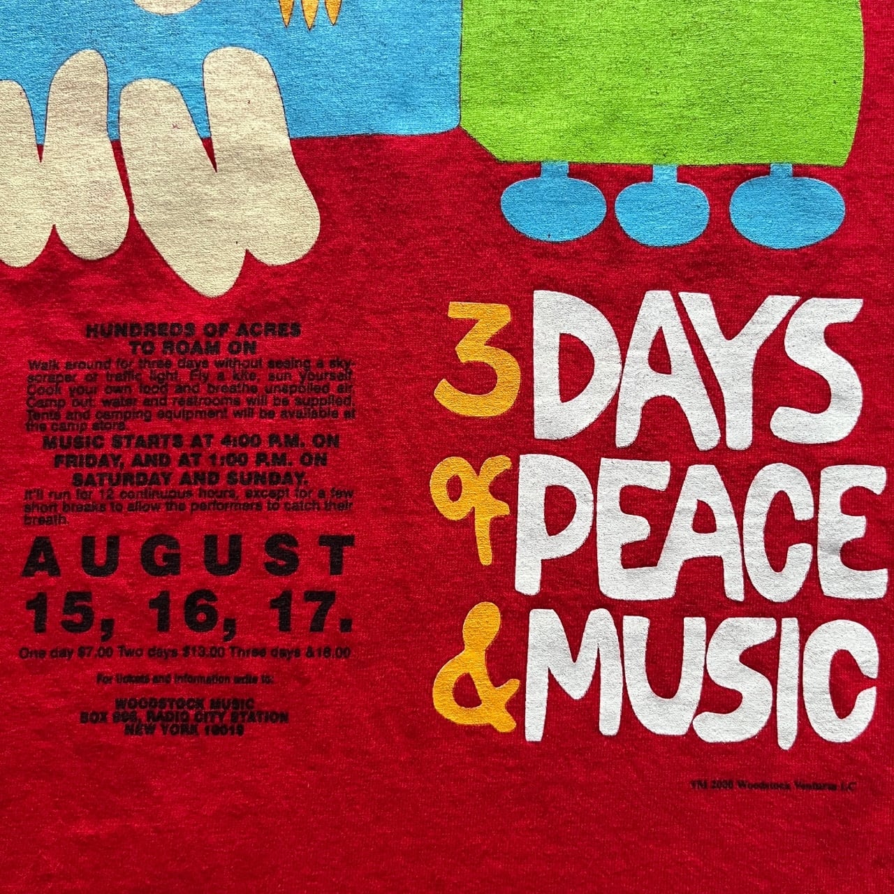 Woodstock 2000 3 Days Of Peace & Music Band Tee | Vintage High Line