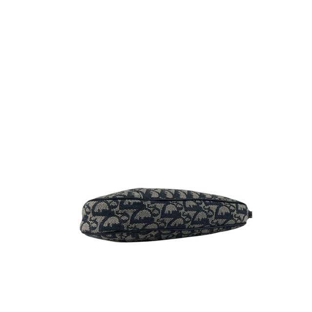 Christian Dior クリスチャン ディオール ハンドバッグ ネイビー トロッター ジャガード ミニバッグ アクセサリーポーチ vintage ヴィンテージ オールド szr3xn