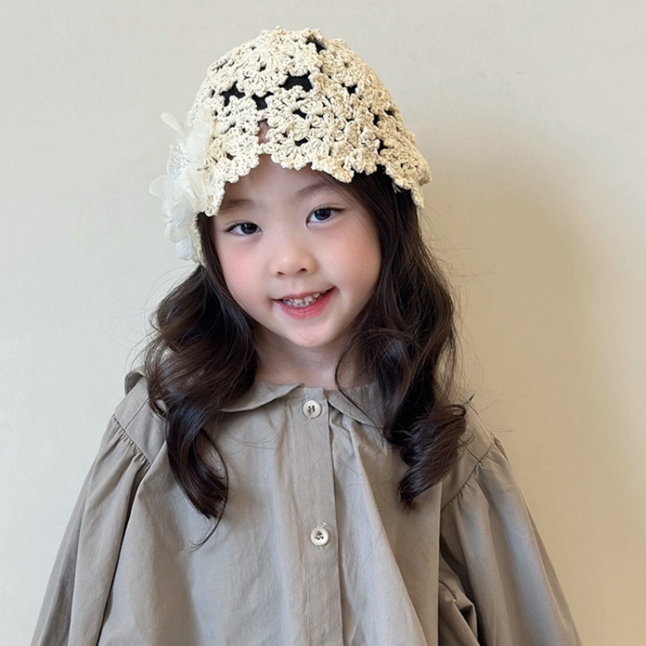 GOODS花柄かぎ針編み帽子