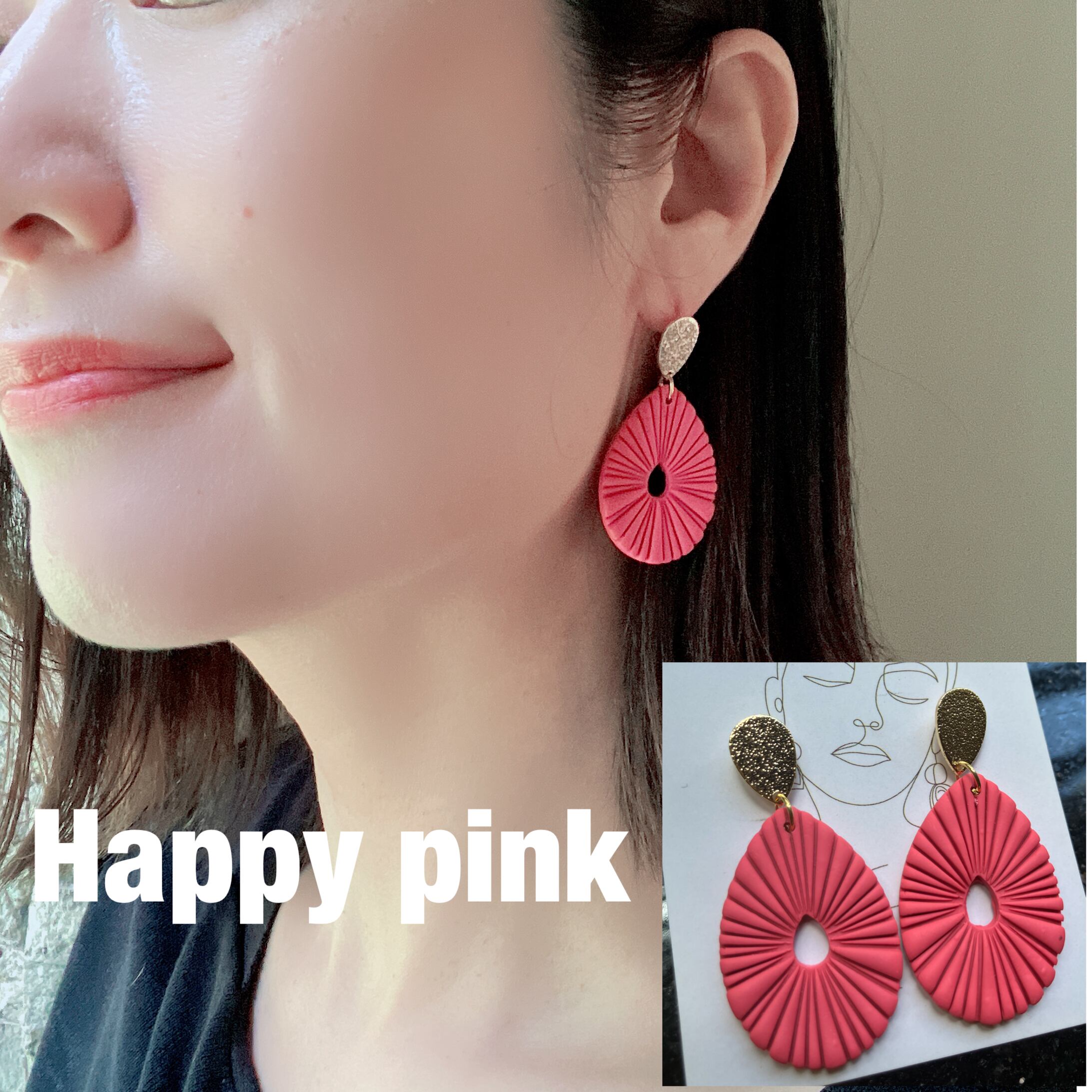 africa soil ピアス = march pink