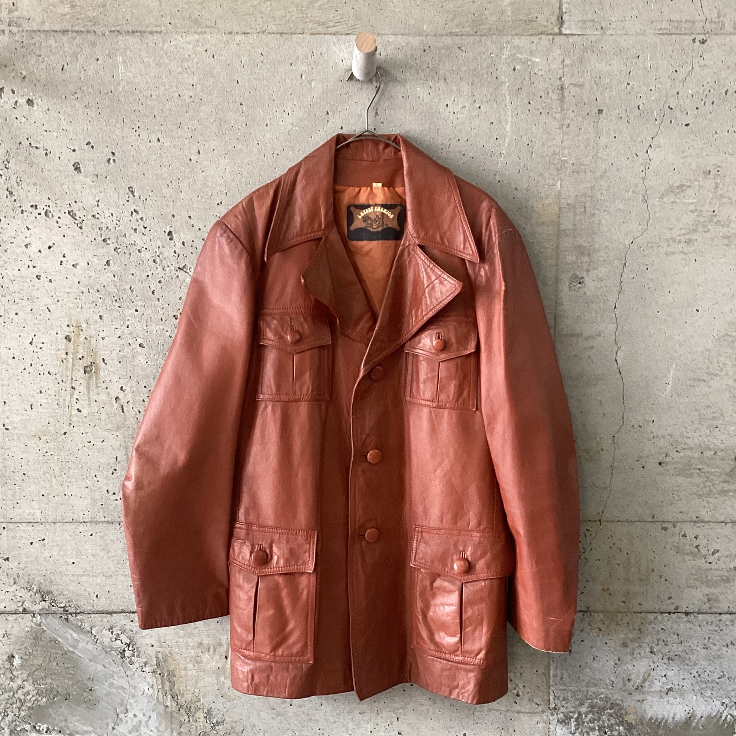 名品 フランス ビンテージ レザー コルビジェ ジャケット L〜XL