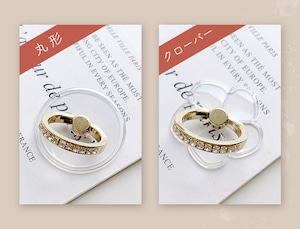 hassliebe クリア スマホリング 透明 ダイヤモンド 風 宝石 ジュエリー レディース インスタ映え おしゃれ キラキラ かわいい ホールドリング 落下防止 スマ