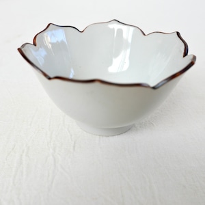【再入荷】【470218】九谷の白リンカ小鉢 (1個)昭和 / Kutani White Small Plates & Bowls / Showa Era