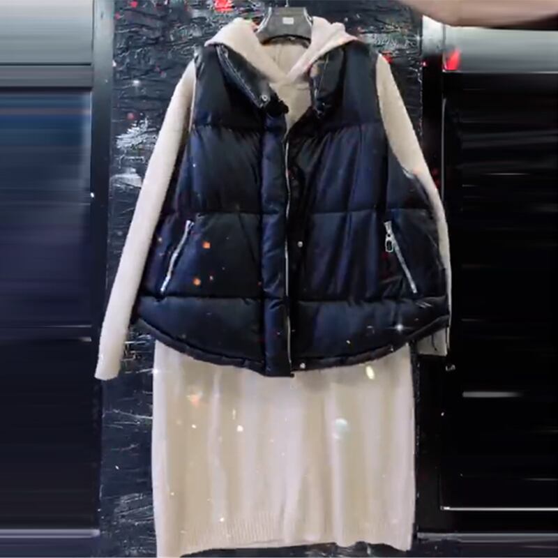 薄手オータムウィンタージャケット フードドレス コットン 大きめサイズ 秋物 冬物 ミックスインファッション38120610015