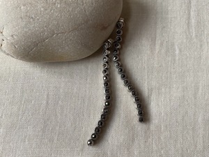 〈vintage silver925〉marcasite long pierce