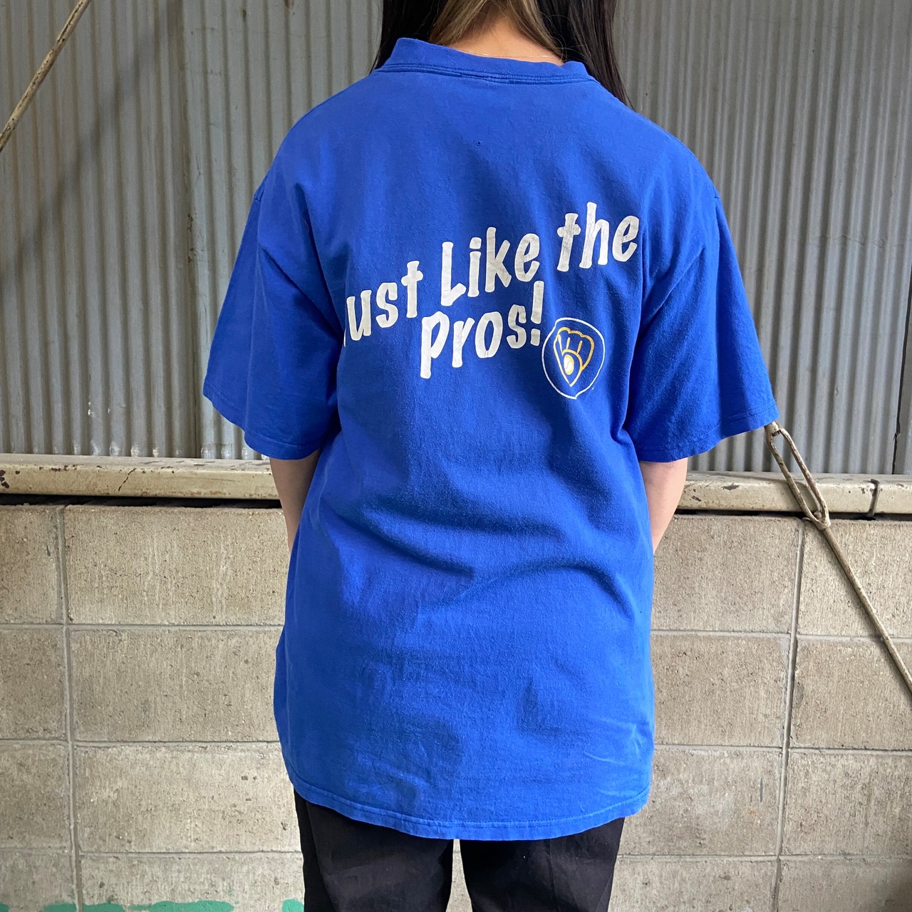 00年代 NIKE ナイキ MLB ミルウォーキー・ブルワーズ チームプリントT 