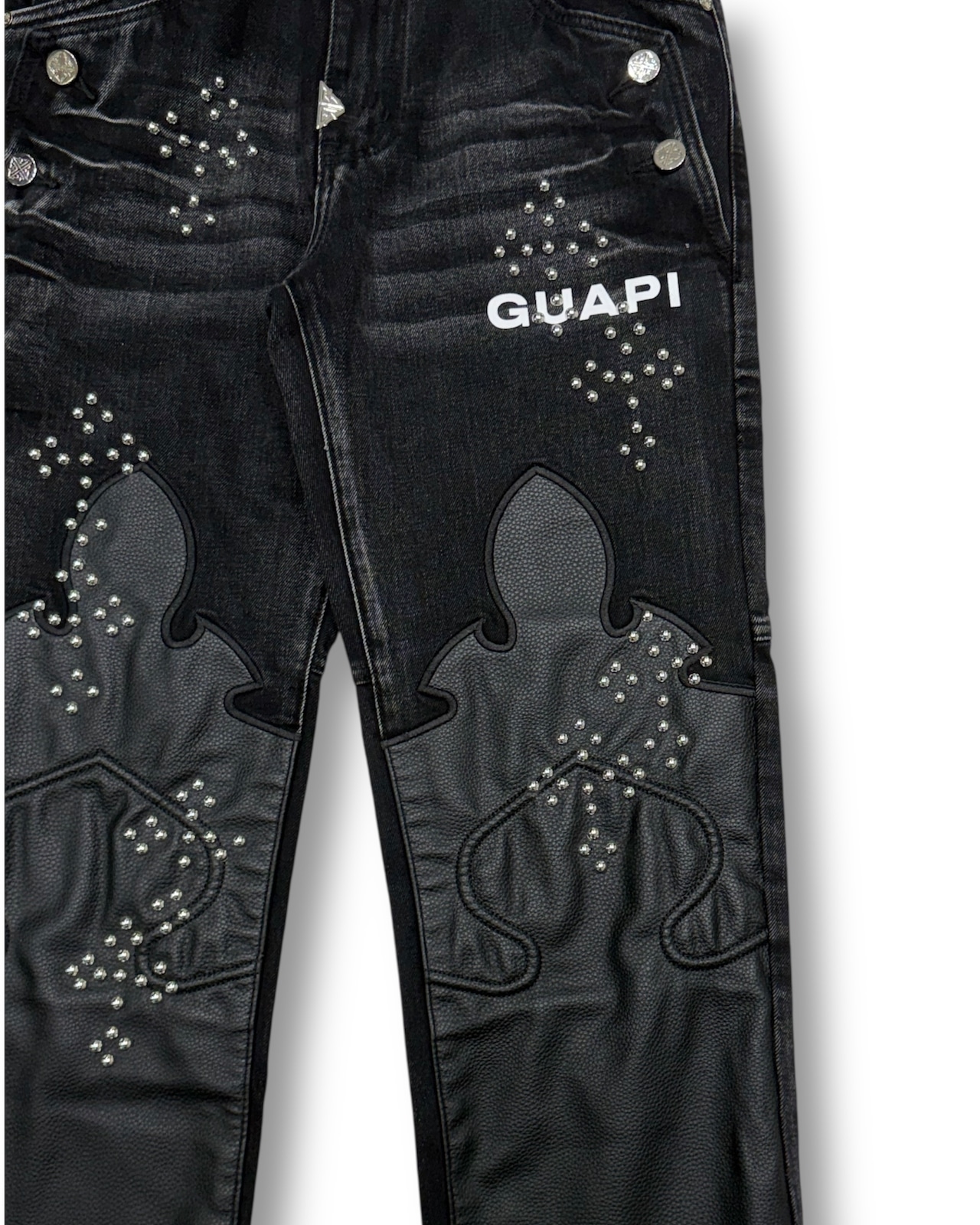 GUAPI / black iron crest denim