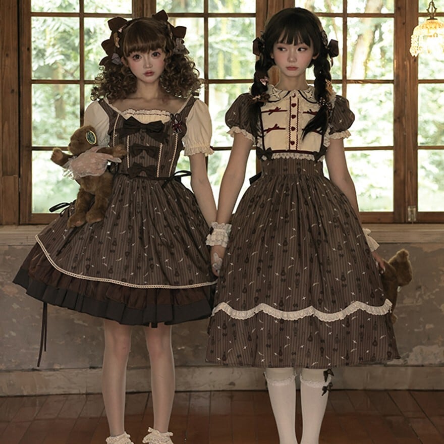 ゴスロリ通販 With U クラロリ ワンピース ミドル丈 レイヤード風