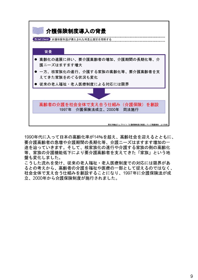 地域包括ケアに欠かせない介護保険制度の基礎知識