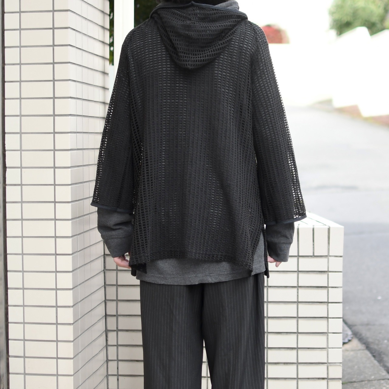 design mesh hoodie