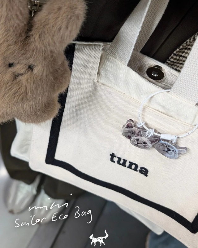 受注制作【curum】mini Sailor Eco Bag〔お名前item〕
