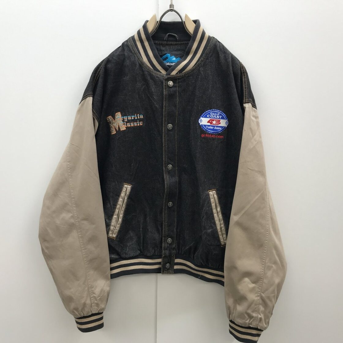 TRIMOUNTAIN トライマウンテン 90年代 袖切替 デニムスタジャン 