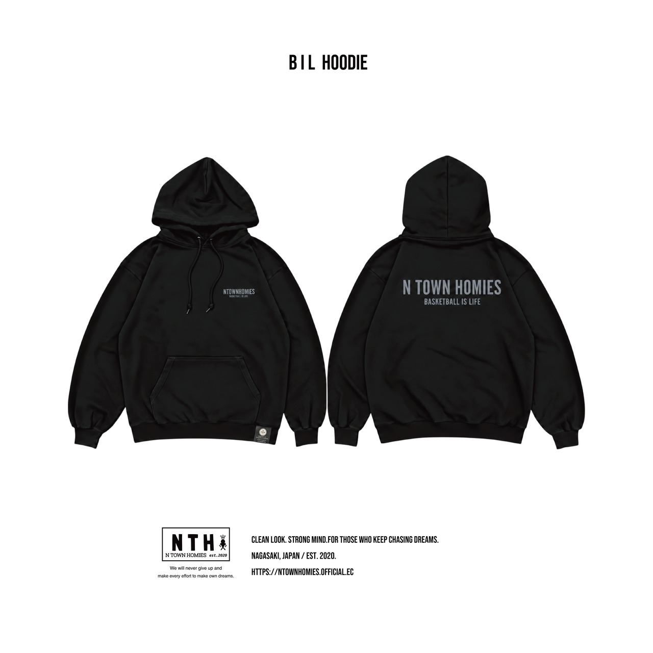 【受注生産】BIL HOODIE(NORMAL) color Black - 1