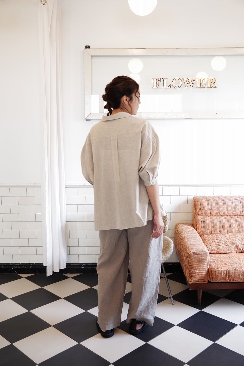 OG Co. Li. Chambray Open Collar Shirt