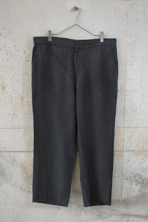 Black linen silk slacks