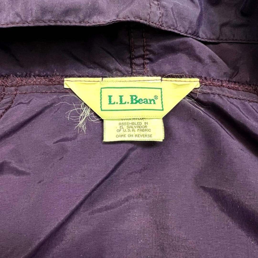 80s - 90s エルエルビーン 三角タグ ナイロンアノラック M パープル LL Bean パッカブル 携帯 ギア系 ナイロンジャケット  プルオーバー