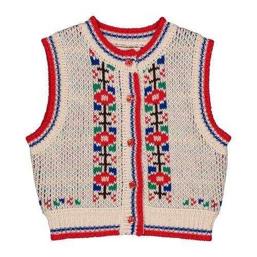 《hello Simone 2026AW》Polly vest / Flower Ecru