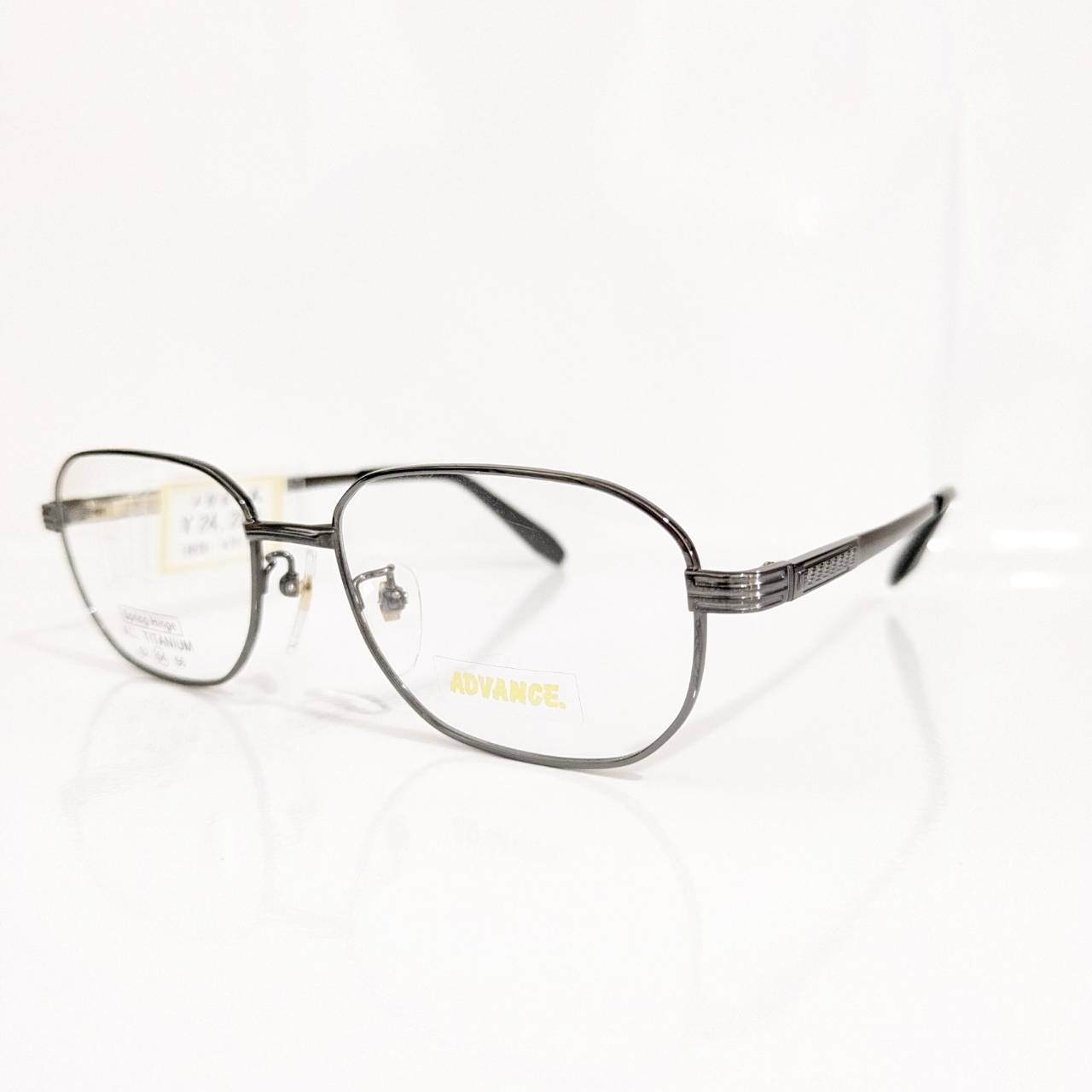 【ADVANCE】スクエアメタルフレーム ガンメタ