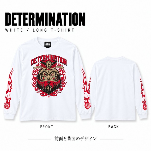 残１着！閻王 RED×WHITE L/S T-Shirt