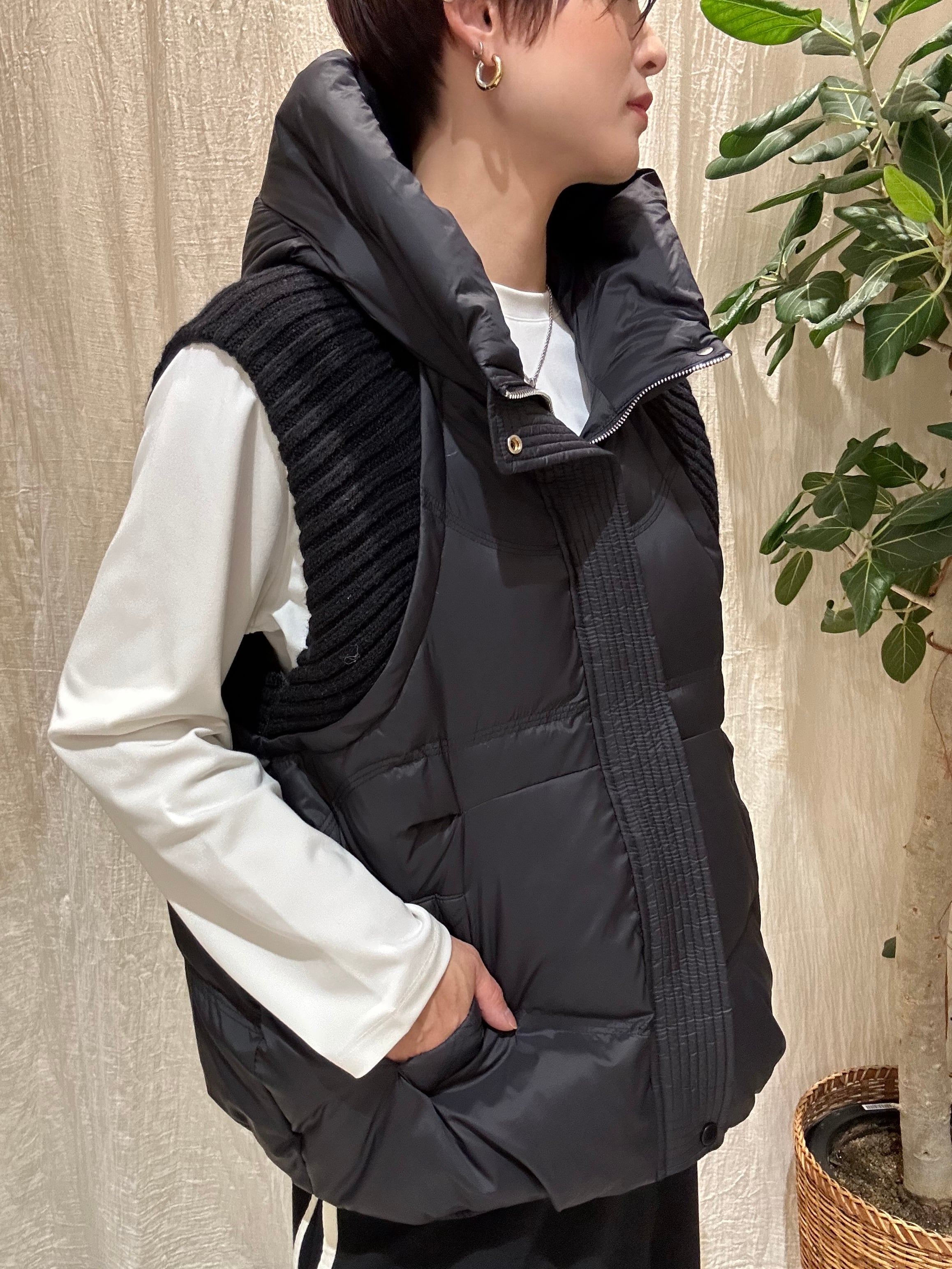 ニットドッキングダウンベスト Pauline Bleu(ポリーヌブロー) | EARL