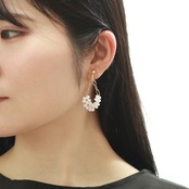 きらめくモルガナイト！モルガナイト 編み込みピアスorイヤリング mm1198