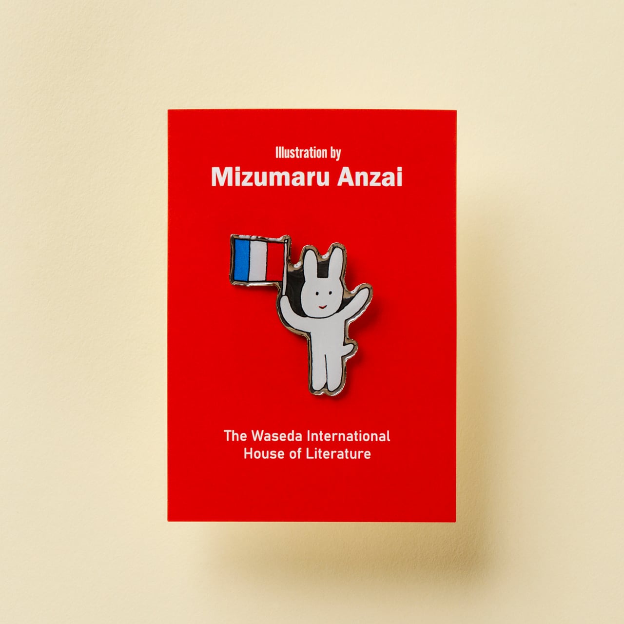 安西水丸 ピンバッジ ネコ『ふわふわ』 | WIHL SHOP 早稲田大学国際