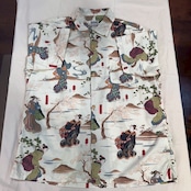 HOUSTON/ヒューストン 歌川国芳 COTTON RAYON ALOHA SHIRT (隅田川之朝霧)/アロハシャツ