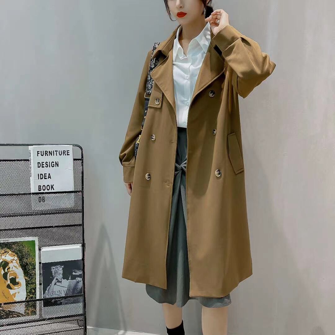 ウエストベルトロングコート