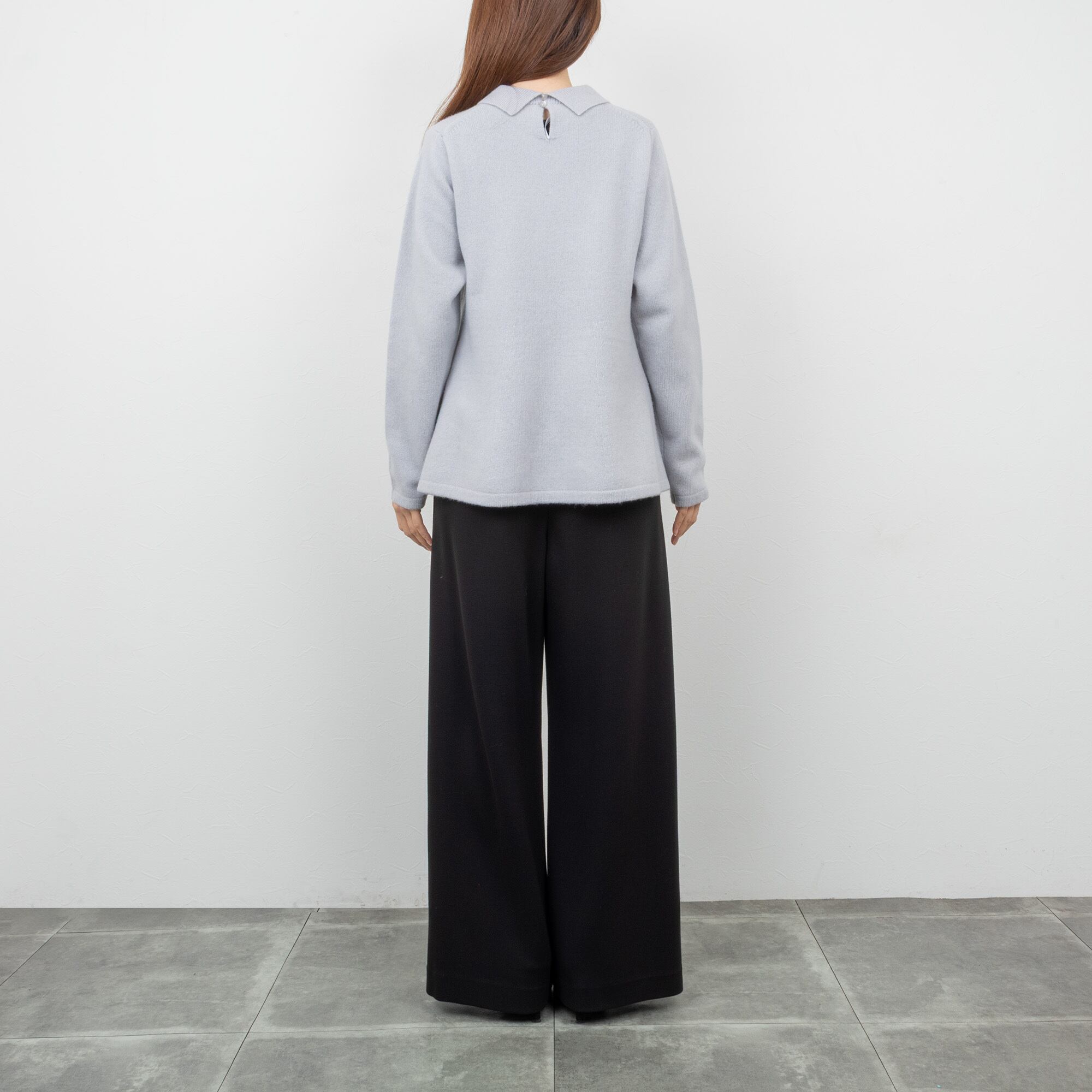 Dignite collier／ディニテコリエ】ウォッシャブルウール裾フレア