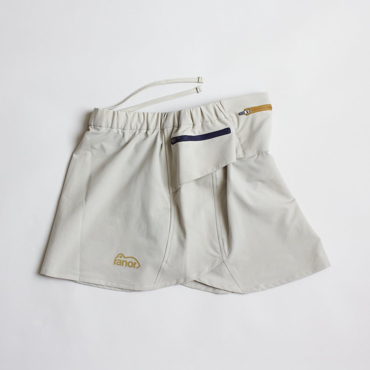 ranor ラナー インナー付き ランニングスカート ポケット付き 携帯収納 ranor（ラナー）BASIC SKIRT -LIGHT BEIGE レディースランニング