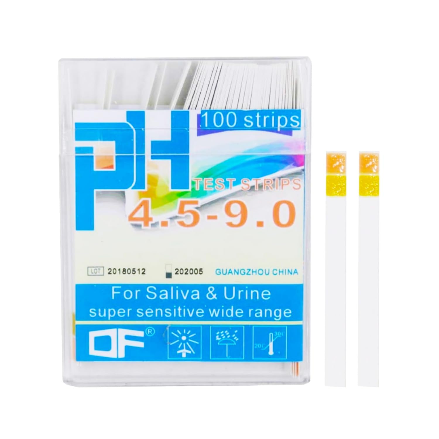 【在庫のみ】PH試験紙 100ストリップ /ボックス PH4.5-9.0 テスト紙 #25 100枚入