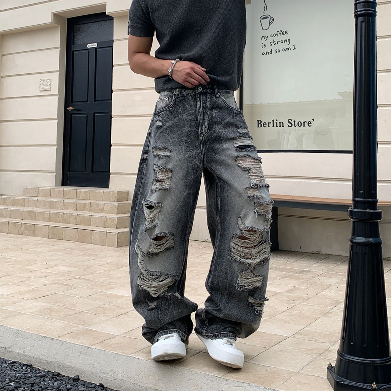 Distressed Wide Pants TB2409・画像4